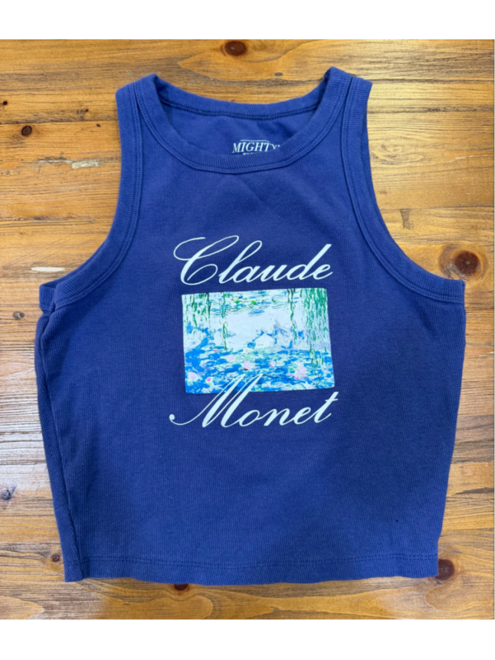 Mighty Fine Claude Monet Tank Top Size S Blue